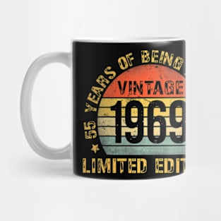 Turning 55 Birthday Decorations Men 55Th Bday 1969 Birthday Mug